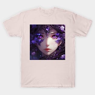 Closeup of a purple eyes girl T-Shirt